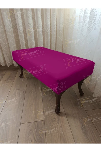 aldagelsin Ayak Ucu Kapı Önü Antre Düz Bench Puf Orta Sehpa Ceviz Ayak (120*45) Mor 120 x 45 ürün görseli 1