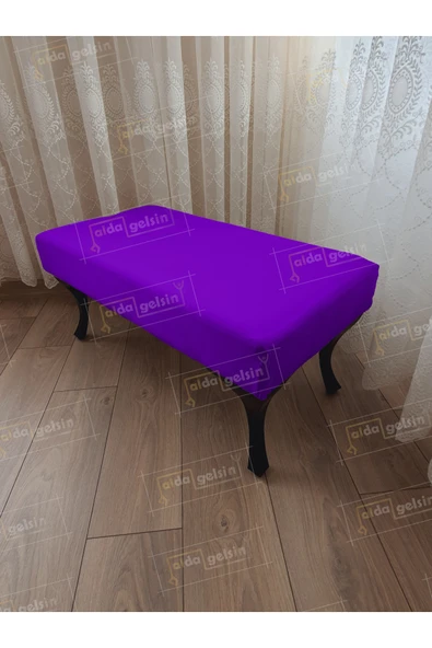 aldagelsin Ayak Ucu Kapı Önü Antre Düz Bench Puf Orta Sehpa Siyah Ayak (120*45) Lila 120 x 45 ürün görseli 1
