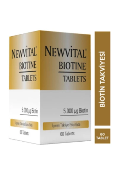 NOVAFACE STD Newvital Biotine 5000 mcg 60 Tablet ( TEKLİDİR ) ürün görseli 1