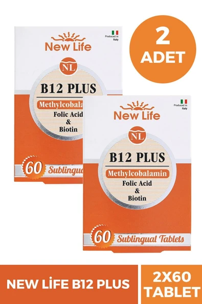 NEW LİFE B12 Plus Methylcobalamin 60 Tablet 2 Adet ürün görseli 1
