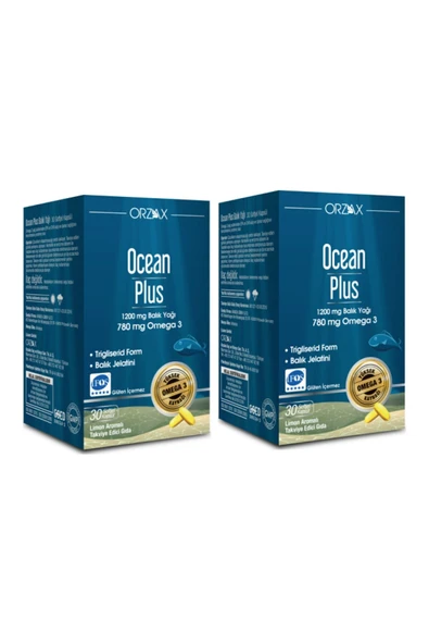 ORZAX Ocean Plus Omega 3 1200 Mg 30 Kapsül X2 Adet ürün görseli 1