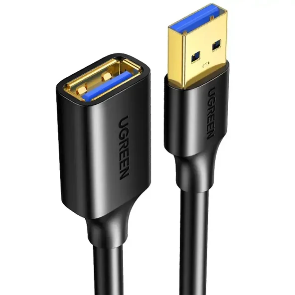UGREEN 90722 US129 USB-A Erkek to USB-A Dişi 5Gbps Veri Aktarım USB 3.0 Uzatma Kablosu Siyah 5metre ürün görseli 1