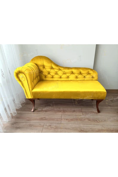 aldagelsin Dekoratif Koltuk Josefin Bench Puf Sarı ürün görseli 1