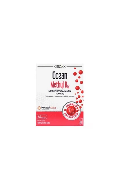 ORZAX Ocean Methyl B12 10 ml Takviye Edici Gıda ürün görseli 1