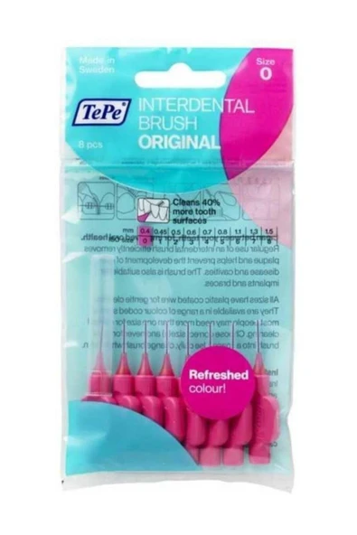 TEPE Pembe Arayüz Fırçası 0.4 mm 8 li ürün görseli 1