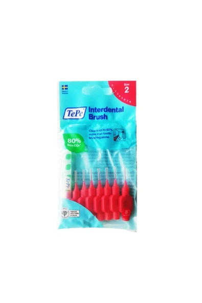 TEPE Arayüz Fırçası Kırmızı Interdental Brush 0.5 Mm (8'li Paket) ürün görseli 1