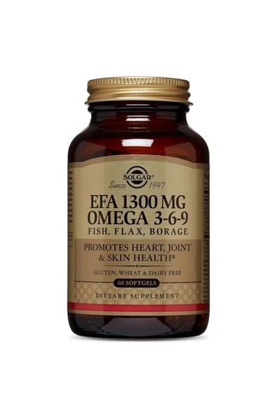 SOLGAR Omega 3-6-9 Efa 1300mg 60 Softjel ürün görseli 1