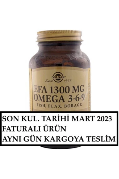 SOLGAR Omega 3-6-9 Efa 1300mg 60 Softjel - Resim 2