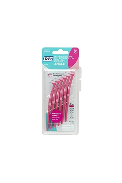 TEPE Angle Saplı Arayüz Fırçası 6 Lı Pembe 0,4 Mm ürün görseli 1
