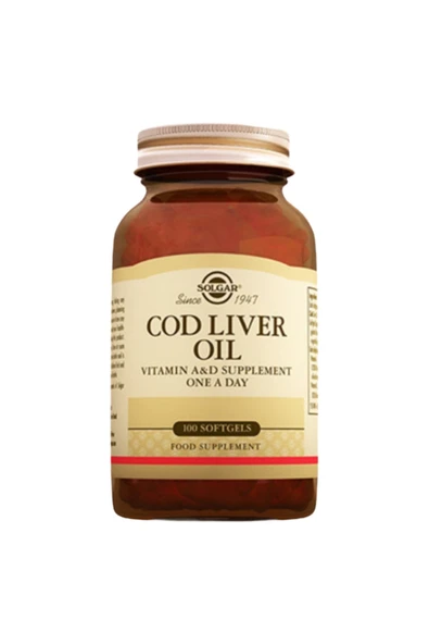 SOLGAR Cod Liver Oil 400 Mg 100 Yumuşak Jelatin Kapsül ürün görseli 1