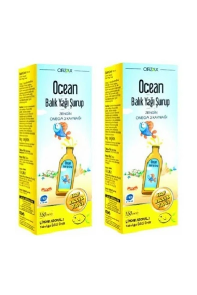 ORZAX Ocean Balık Yağı Şurup 150 Ml Limon Aromalı 2 Kutu ürün görseli 1