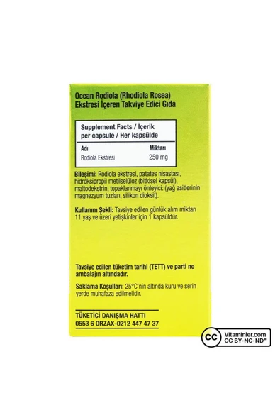 ASFSTORE Ocean Rhodiola 30 Kapsül 2 Adet - Resim 3