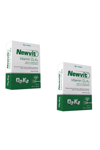 RCFARMA Newvit Vitamin D3 K2 Sprey 30 Ml 2 Adet ürün görseli 1