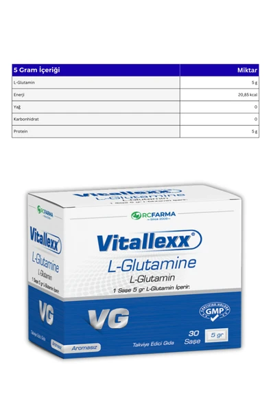 VİTALLEXX L-Glutamine 30 Saşe - Resim 5