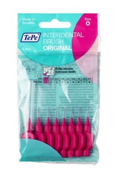 TEPE Arayüz Fırçası Pembe 0,4mm 8'li ürün görseli 1