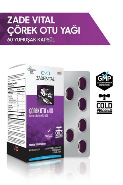 ZADE VİTAL Çörek Otu Yağı 60 Kapsül ürün görseli 1