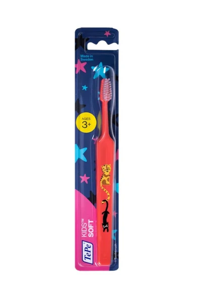 TEPE Kids Soft 3+ Yaş Çocuk Diş Fırçası I Kaplan&Kedi ürün görseli 1