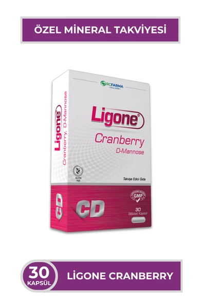 RCFARMA Cranberry + D-Mannose 30 Bitkisel Kapsül | Turna Yemişi Ekstresi + D-Mannoz + C Vitamini ürün görseli 1