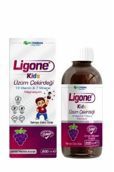 RCFARMA Ligone Kids Üzüm Çekirdeği Şurup 200 ml ürün görseli 1