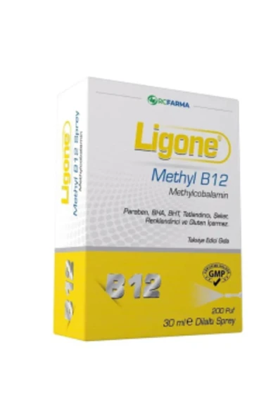 Ligone Methyl B12 Methylcobalamin Dilaltı Sprey 30 ml ( TEKLİDİR ) ürün görseli 1