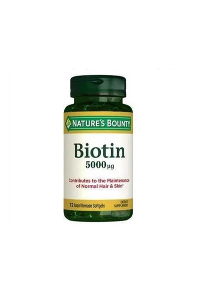 NATURE'S BOUNTY Biotin 5000ug 72 Kapsül ürün görseli 1