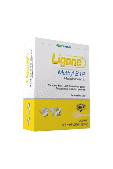 LİGONE Methyl B12 Methylcobalamin Dilaltı Sprey 30 ml ürün görseli 1