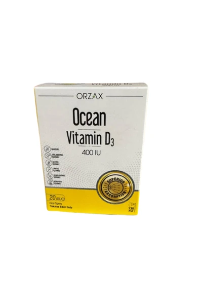 ORZAX OCEAN VİTAMİN D3 400 IU SPREY 20 ML ürün görseli 1