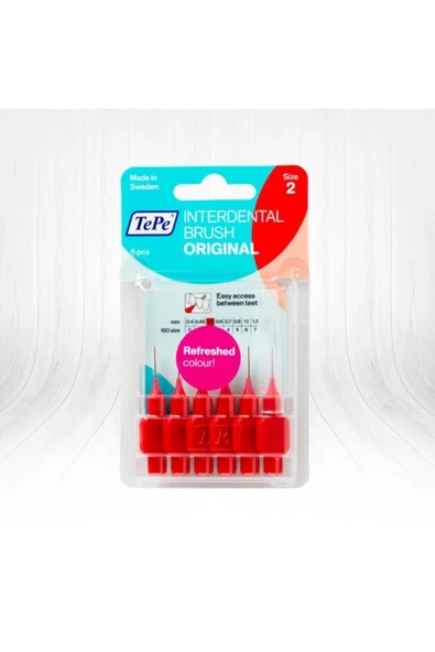 TEPE Arayüz Fırçası Blister 0,5mm 6'lı Kırmızı ürün görseli 1