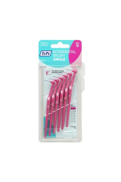 TEPE Angle Arayüz Fırçası Pembe 0,4 mm 6'lı Paket ürün görseli 1