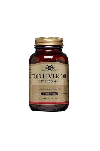 SOLGAR Cod Liver Oil 100 Kapsül ürün görseli 1