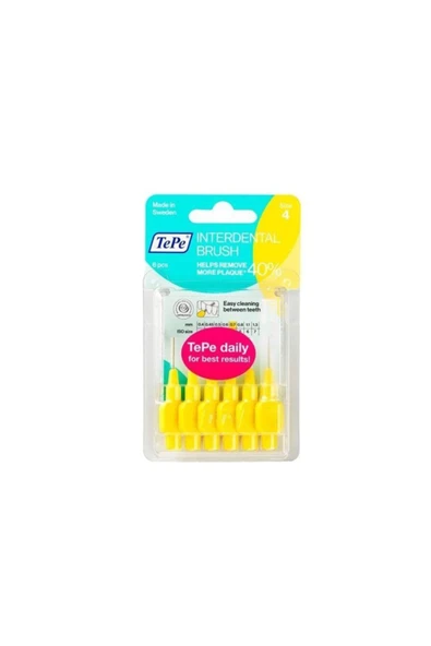 TEPE Interdental Brush Arayüz Fırçası Sarı 0.7 Mm 6 Lı ürün görseli 1
