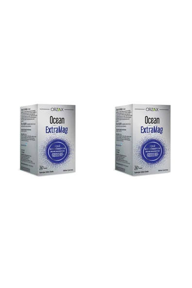 ORZAX Ocean Extramag 200 Mg Magnezyum 30 Tablet 2'li Paket ürün görseli 1
