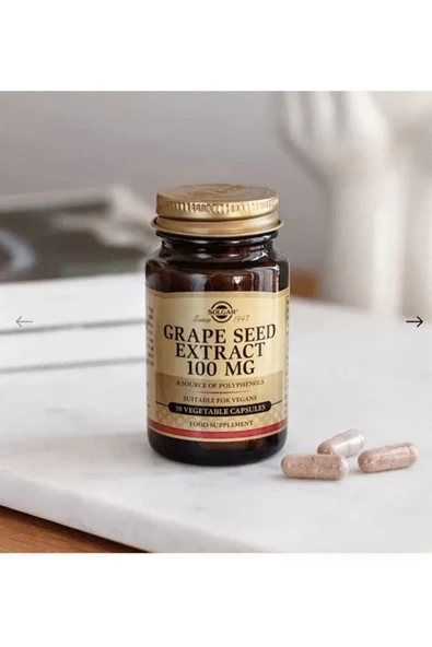 SOLGAR Grape Seed Extract 100 mg 30 Kapsül - Resim 2