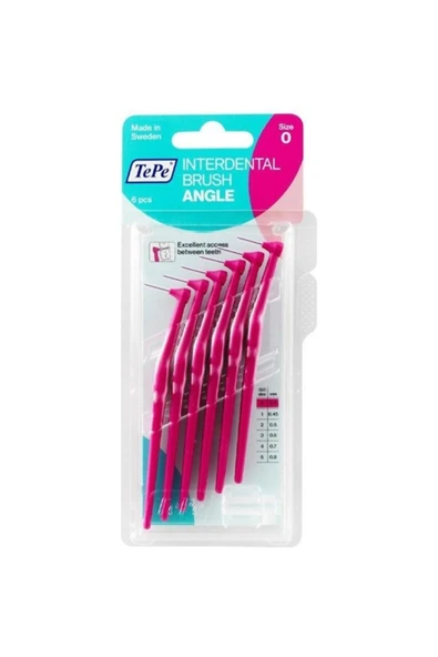 TEPE Angel Uzun Saplı Arayüz Fırçası 6'lı Paket 0.4mm Pembe ürün görseli 1