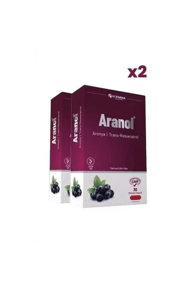 RCFARMA Aranol Aronya Trans Resveratrol 30 Kapsül x2 Adet ürün görseli 1