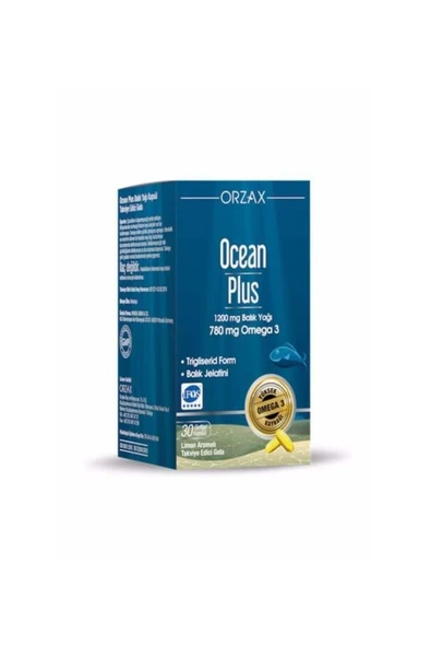 ORZAX Ocean Plus Balık Yağı 1200 mg 30 Kapsül ürün görseli 1