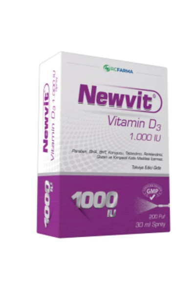 NEWVİT STD Newvit Vitamin D3 1000 IU Sprey 30 ML ( TEKLİDİR ) ürün görseli 1