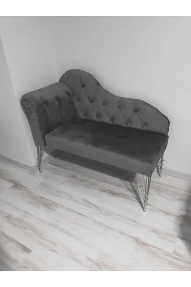 aldagelsin Metalda Josefin Bench Koltuk Berjer Gümüş Seri 130 Cm Gri ürün görseli 1
