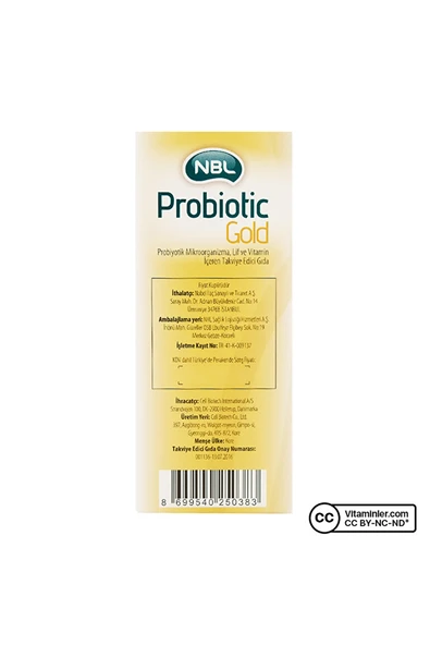 NOBEL NBL Probiotic GOLD 20 Saşe - Resim 4
