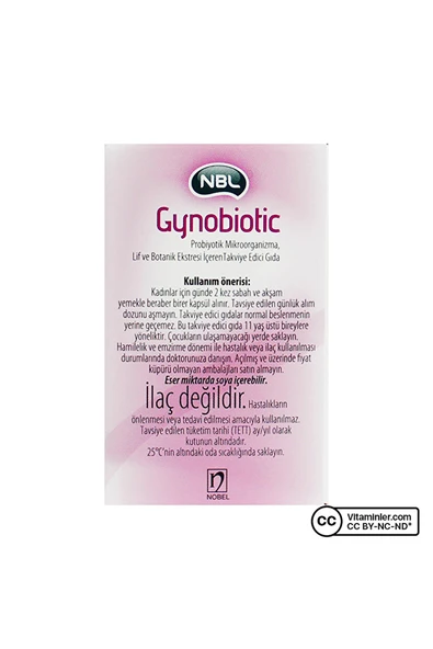 NOBEL NBL Gynobiotic 10 Kapsül - Resim 5