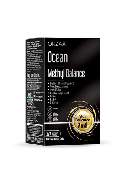 ORZAX Ocean Methyl Balance B Vitamini Ve Mineraller İçerenTakviye Edici Gıda 30 Kapsül ürün görseli 1
