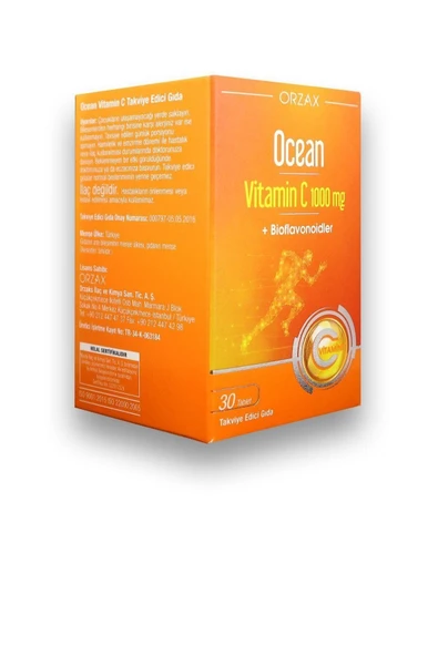 ORZAX Ocean Vitamin C 1000 Mg 30 Tablet ürün görseli 1