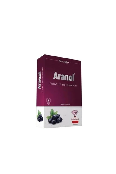 RCFARMA Aranol Aronya Trans Resveratrol 30 Kapsül ürün görseli 1