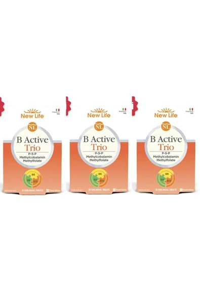 NEW LİFE B Active Trio Dil Altı 30 Tablet 3 Adet ürün görseli 1