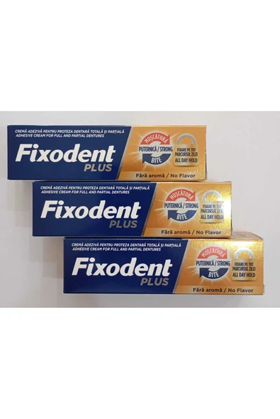 FİXODENT Plus En Iyi Tutuş Diş Protez Yapıştırıcı Krem 40 gr X 3 Adet ürün görseli 1
