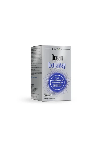 ORZAX Ocean Extramag Üçlü Kombinasyon 200 Mg Magnezyum 60 Tablet ürün görseli 1