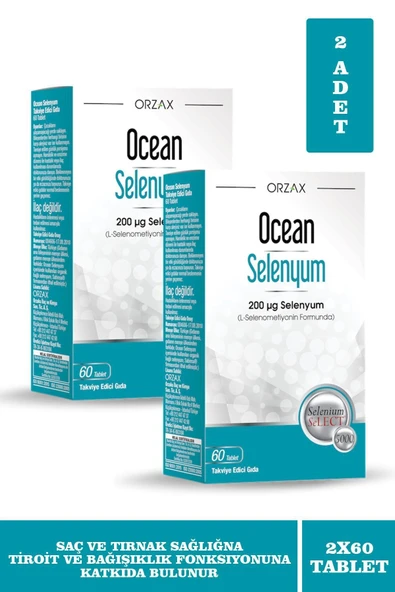 ORZAX Ocean Selenyum 200 mcg 60 Tablet 2 Adet ürün görseli 1