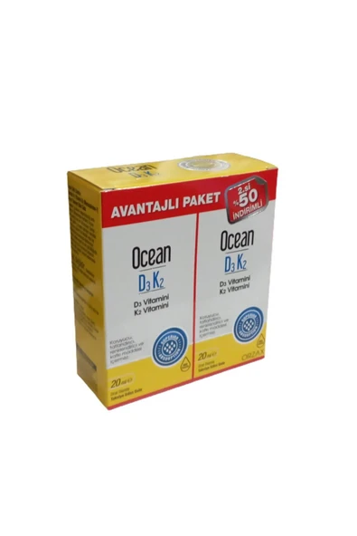 OCEAN ORZAX Ocean D3 K2 Damla 2x20 ml (2.Sİ %50 İNDİRİMLİ) ürün görseli 1