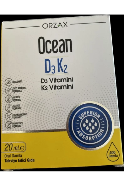 ORZAX Ocean D3k2 1000ıu 20 ml Damla ürün görseli 1