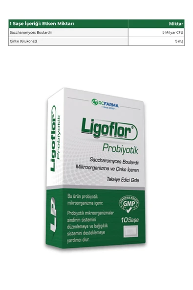 RCFARMA Ligoflor Probiyotik 10 Saşe - Resim 5
